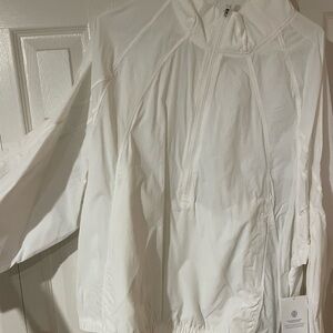 Athleta White Grace Half-Zip Top